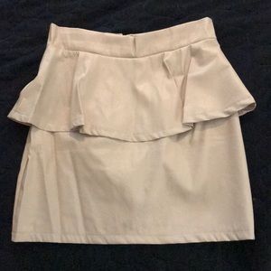 Tan peplum skirt